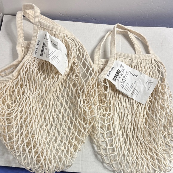 IKEA Handbags - IKEA Beige Mesh Tote Bags Bundle Nwe